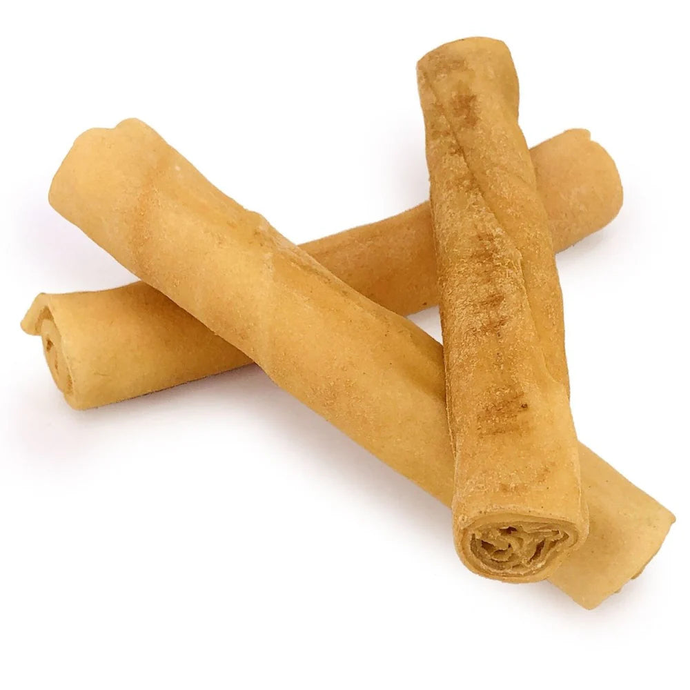 100-pack Retriever Rolls, Premium Thick Cut Rawhide, Medium 5-6 Inch, Smoked