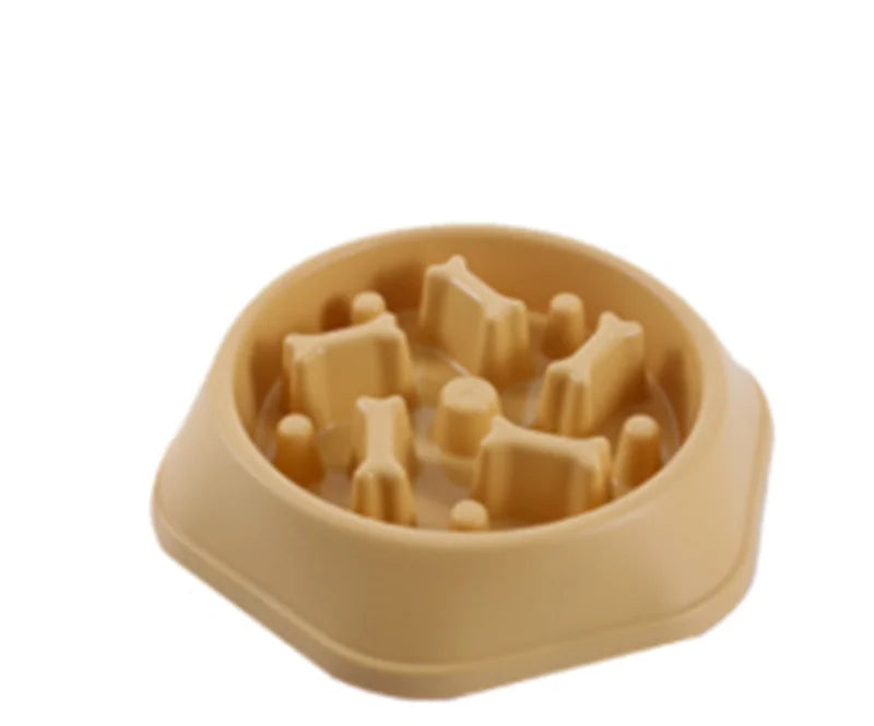 Home Style Bone Slow Feed Dog Bowl for Choking Prevention